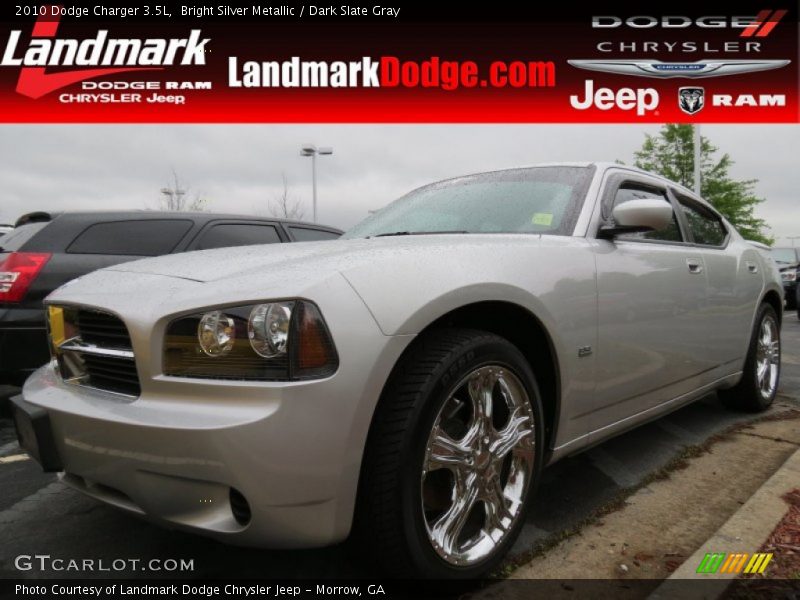 Bright Silver Metallic / Dark Slate Gray 2010 Dodge Charger 3.5L