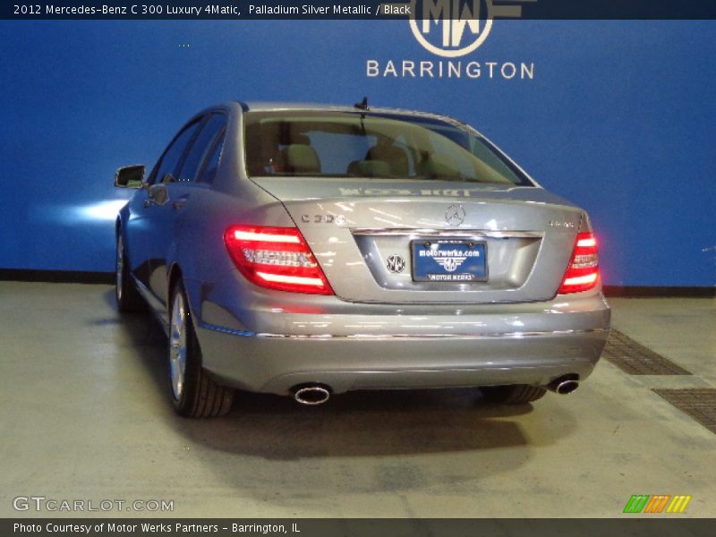 Palladium Silver Metallic / Black 2012 Mercedes-Benz C 300 Luxury 4Matic