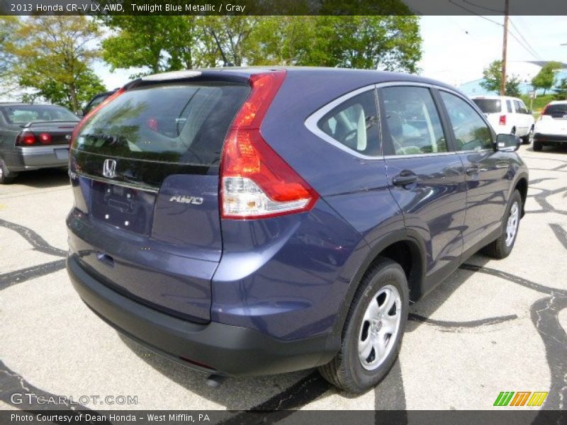 Twilight Blue Metallic / Gray 2013 Honda CR-V LX AWD
