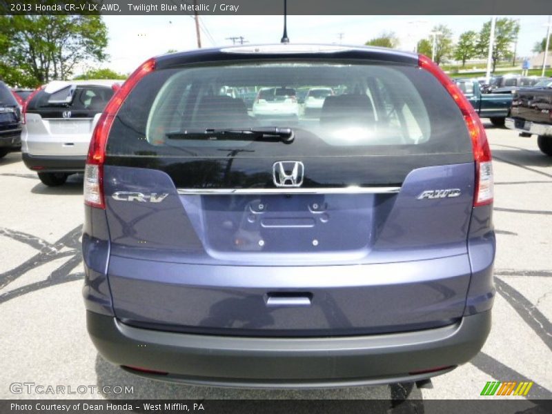 Twilight Blue Metallic / Gray 2013 Honda CR-V LX AWD