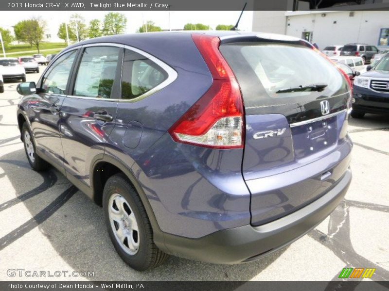 Twilight Blue Metallic / Gray 2013 Honda CR-V LX AWD