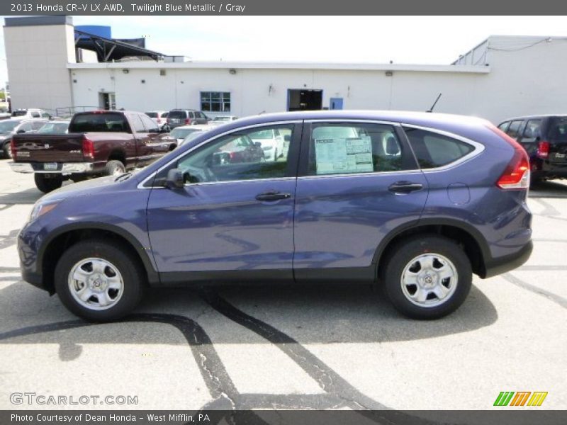Twilight Blue Metallic / Gray 2013 Honda CR-V LX AWD