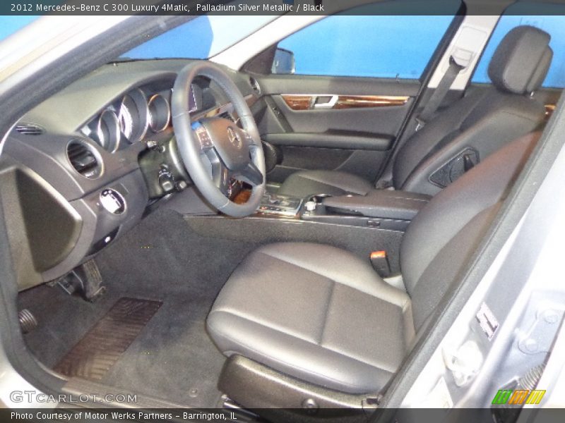 Palladium Silver Metallic / Black 2012 Mercedes-Benz C 300 Luxury 4Matic