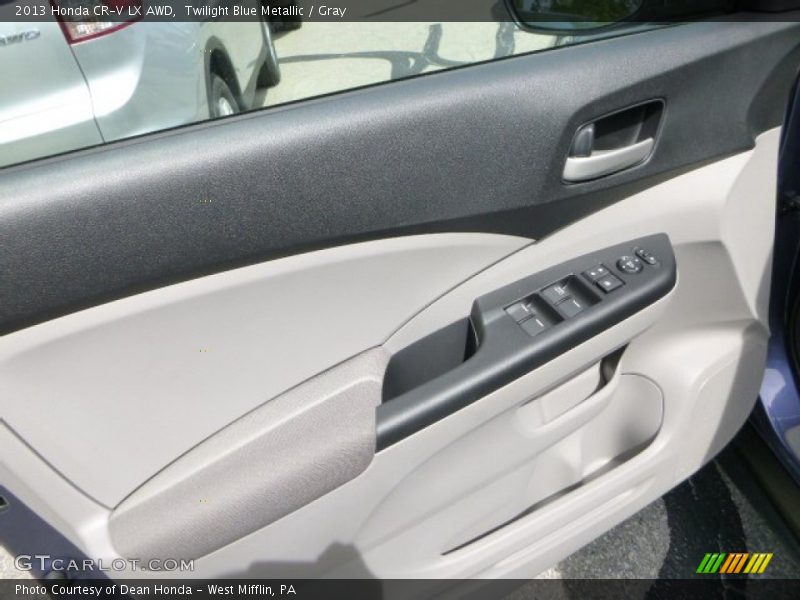 Twilight Blue Metallic / Gray 2013 Honda CR-V LX AWD