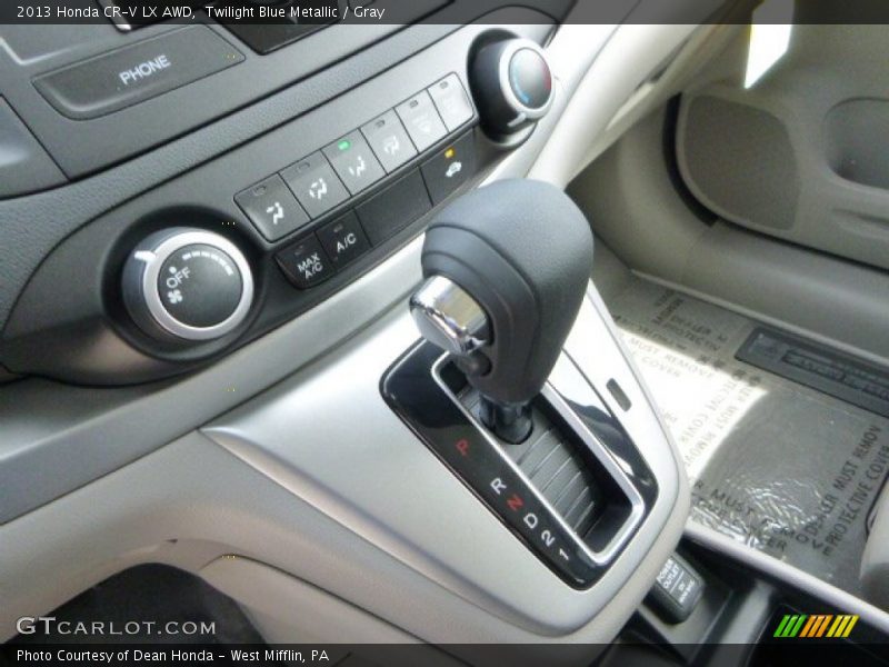 Twilight Blue Metallic / Gray 2013 Honda CR-V LX AWD