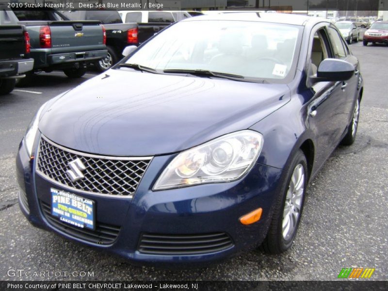 Deep Sea Blue Metallic / Beige 2010 Suzuki Kizashi SE