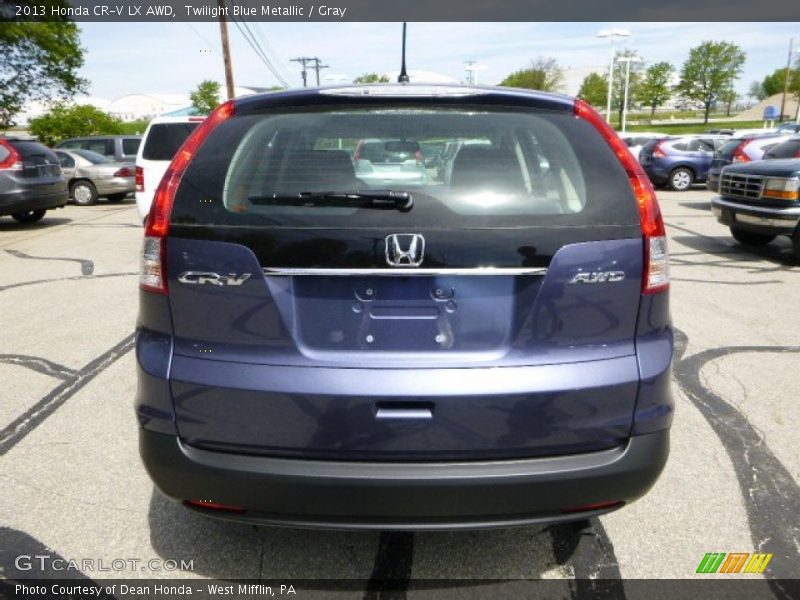 Twilight Blue Metallic / Gray 2013 Honda CR-V LX AWD