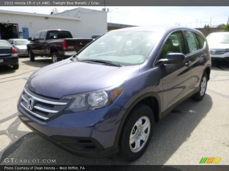 Twilight Blue Metallic / Gray 2013 Honda CR-V LX AWD