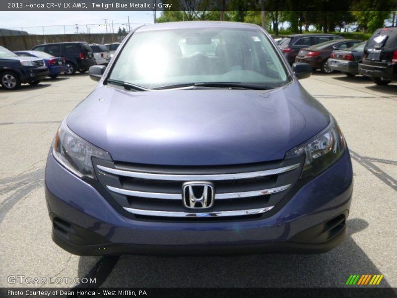 Twilight Blue Metallic / Gray 2013 Honda CR-V LX AWD