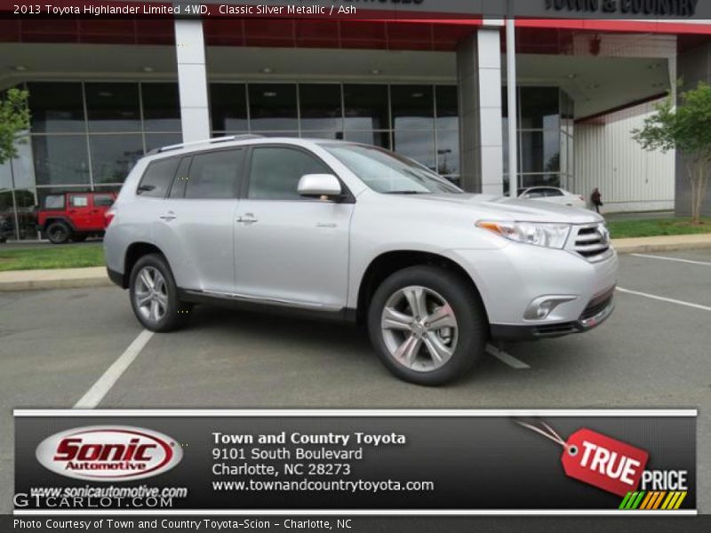 Classic Silver Metallic / Ash 2013 Toyota Highlander Limited 4WD