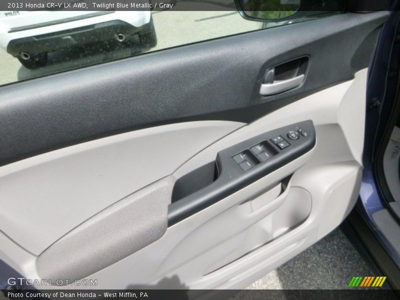 Twilight Blue Metallic / Gray 2013 Honda CR-V LX AWD
