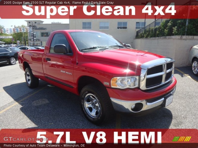 Flame Red / Dark Slate Gray 2005 Dodge Ram 1500 SLT Regular Cab 4x4