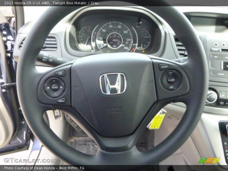 Twilight Blue Metallic / Gray 2013 Honda CR-V LX AWD