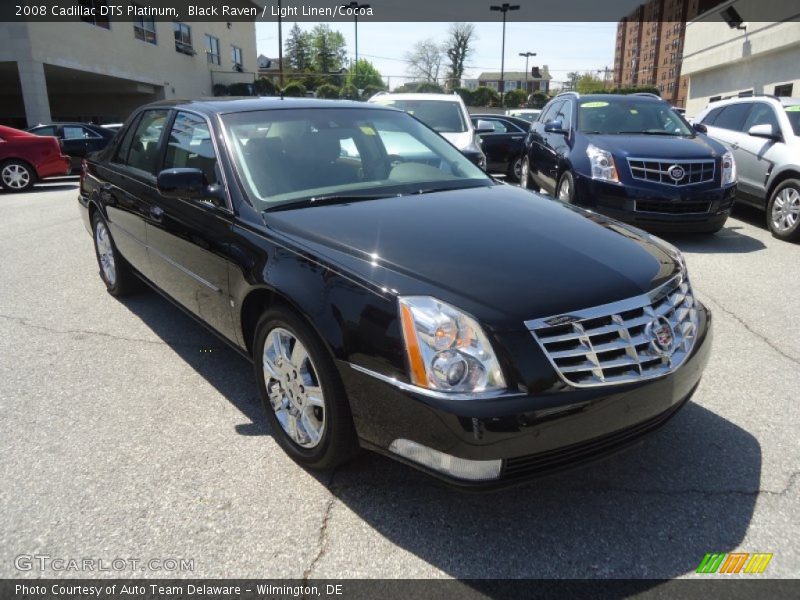 Black Raven / Light Linen/Cocoa 2008 Cadillac DTS Platinum