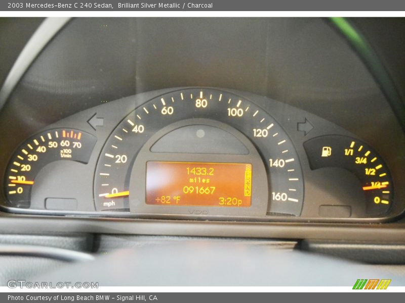 Brilliant Silver Metallic / Charcoal 2003 Mercedes-Benz C 240 Sedan