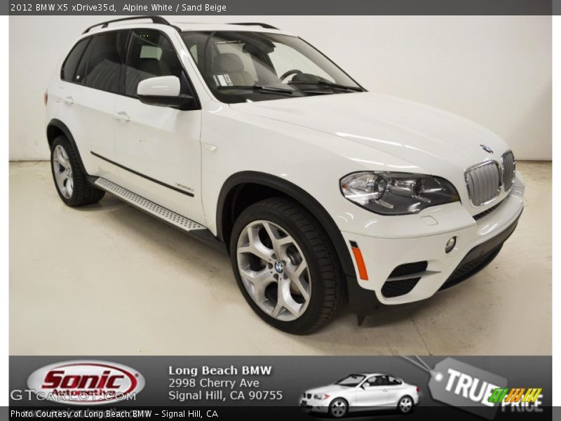 Alpine White / Sand Beige 2012 BMW X5 xDrive35d