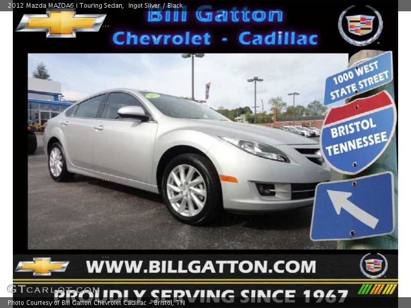 Ingot Silver / Black 2012 Mazda MAZDA6 i Touring Sedan