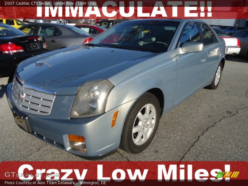 Sunset Blue / Light Gray 2007 Cadillac CTS Sedan