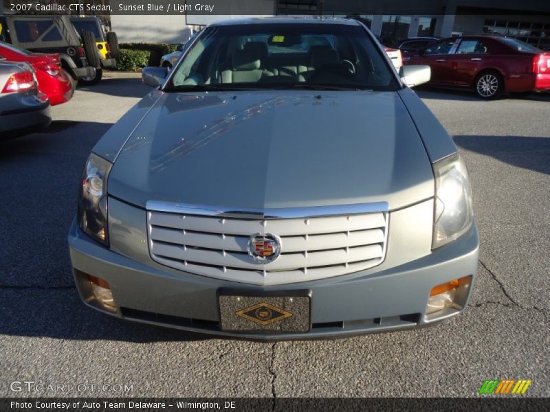 Sunset Blue / Light Gray 2007 Cadillac CTS Sedan