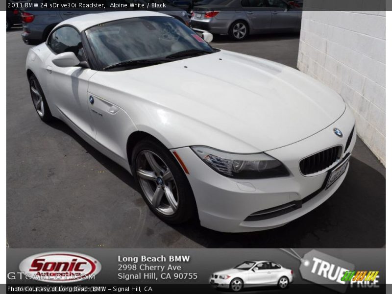 Alpine White / Black 2011 BMW Z4 sDrive30i Roadster