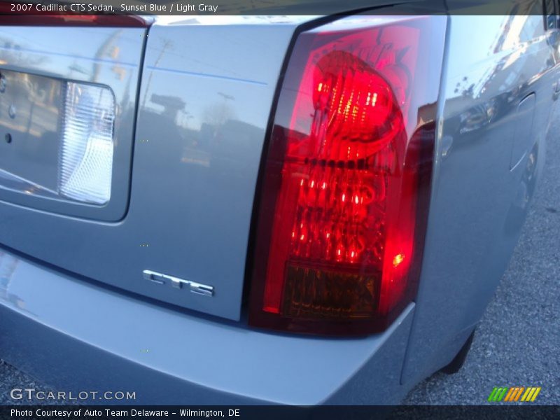 Sunset Blue / Light Gray 2007 Cadillac CTS Sedan