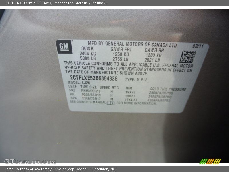 Mocha Steel Metallic / Jet Black 2011 GMC Terrain SLT AWD