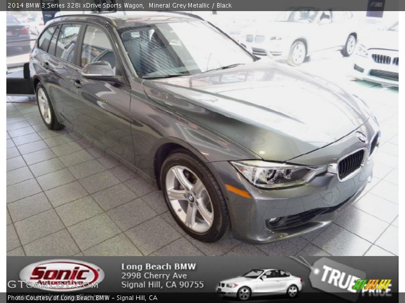 Mineral Grey Metallic / Black 2014 BMW 3 Series 328i xDrive Sports Wagon