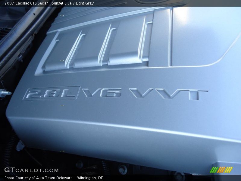 Sunset Blue / Light Gray 2007 Cadillac CTS Sedan