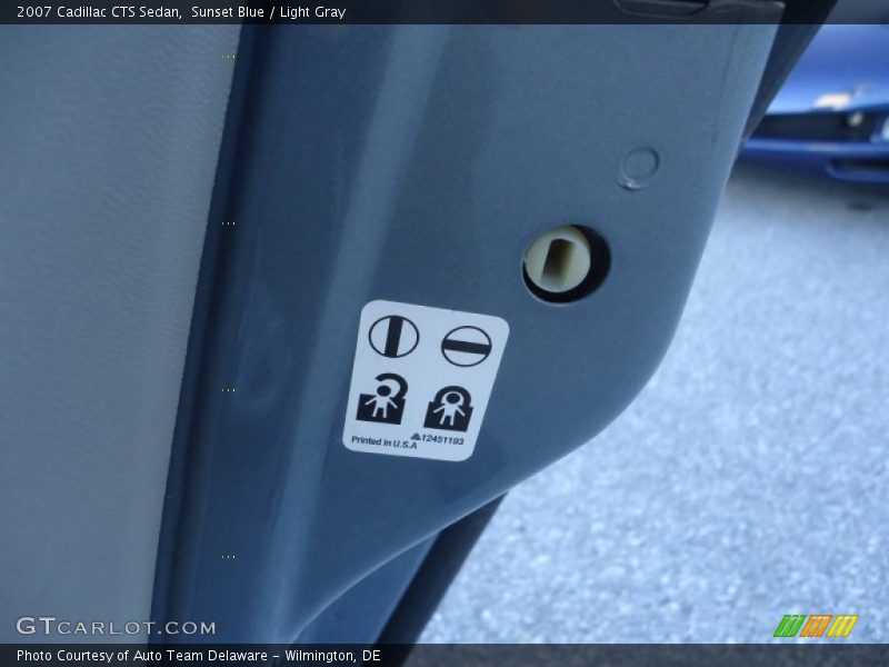 Sunset Blue / Light Gray 2007 Cadillac CTS Sedan