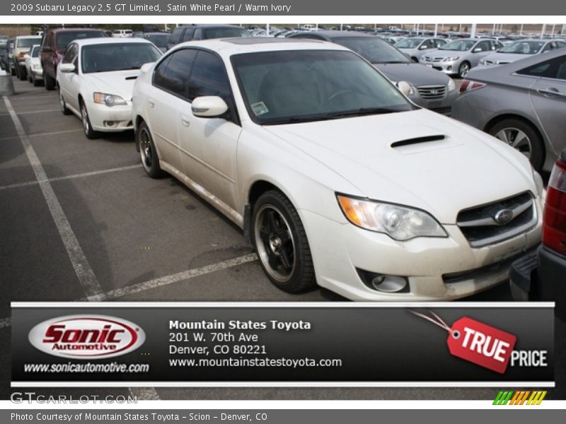 Satin White Pearl / Warm Ivory 2009 Subaru Legacy 2.5 GT Limited