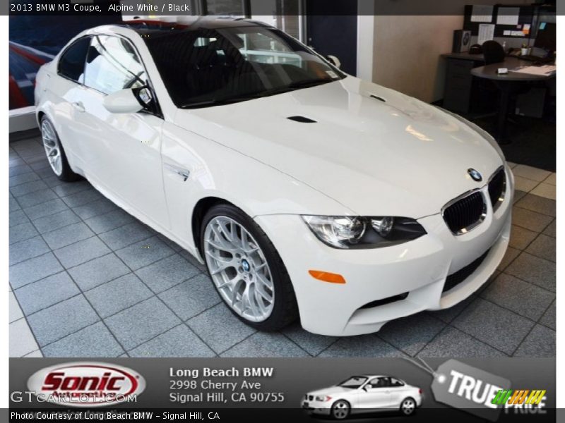 Alpine White / Black 2013 BMW M3 Coupe