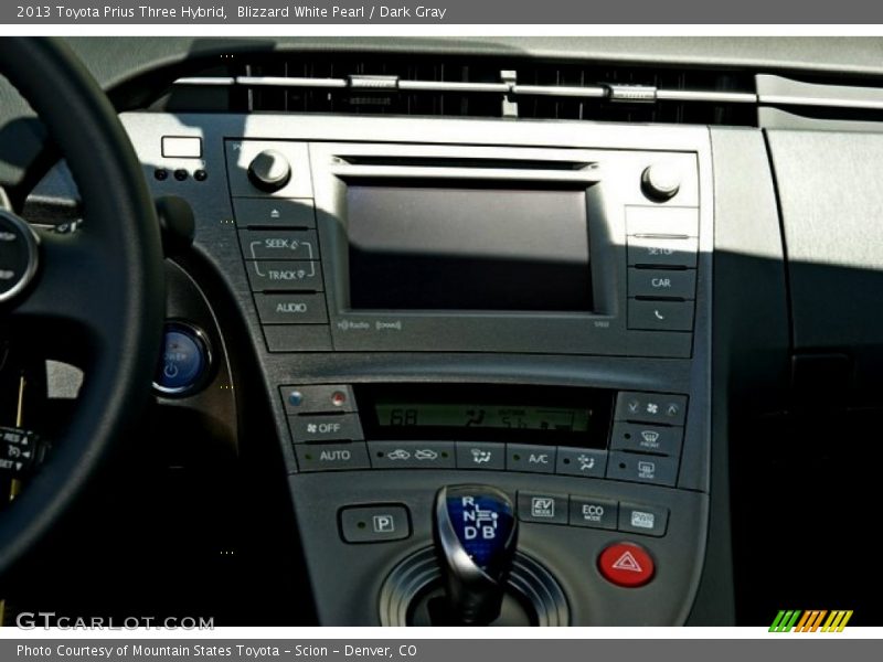 Blizzard White Pearl / Dark Gray 2013 Toyota Prius Three Hybrid