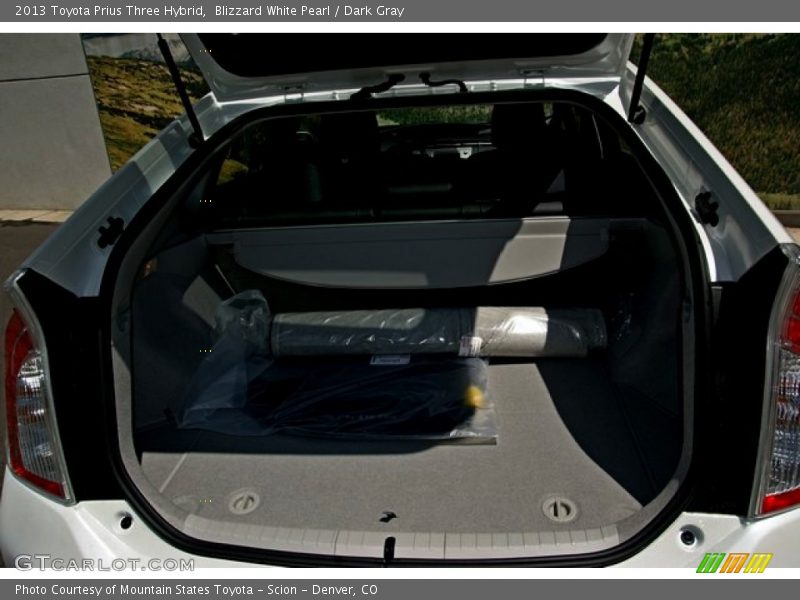 Blizzard White Pearl / Dark Gray 2013 Toyota Prius Three Hybrid