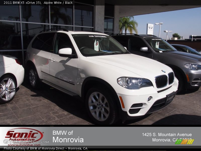 Alpine White / Black 2011 BMW X5 xDrive 35i