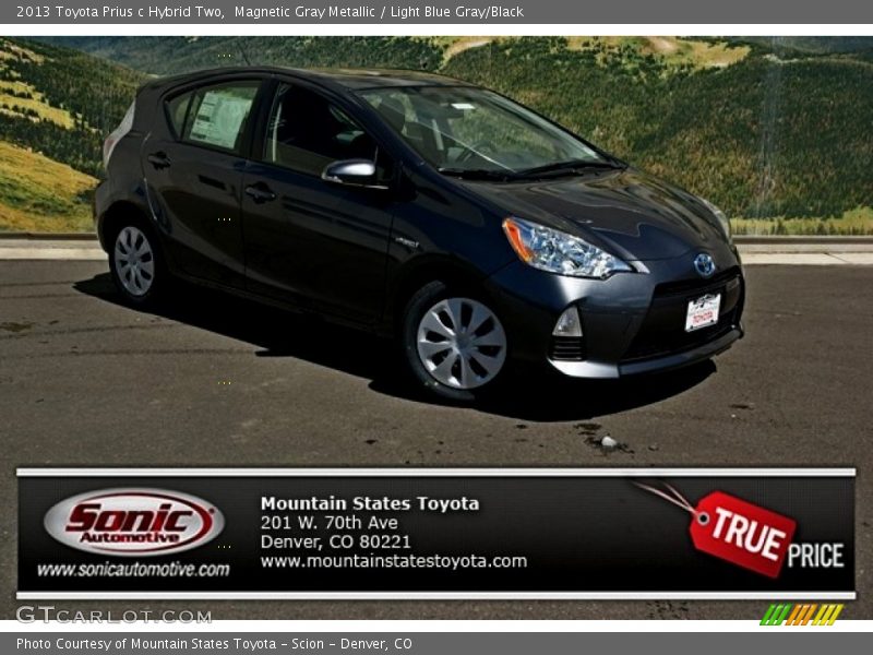 Magnetic Gray Metallic / Light Blue Gray/Black 2013 Toyota Prius c Hybrid Two