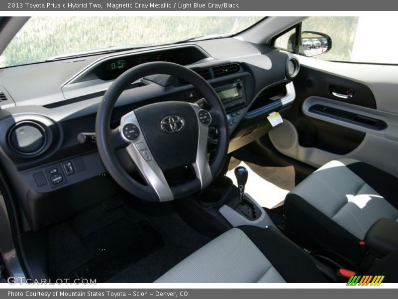 Magnetic Gray Metallic / Light Blue Gray/Black 2013 Toyota Prius c Hybrid Two