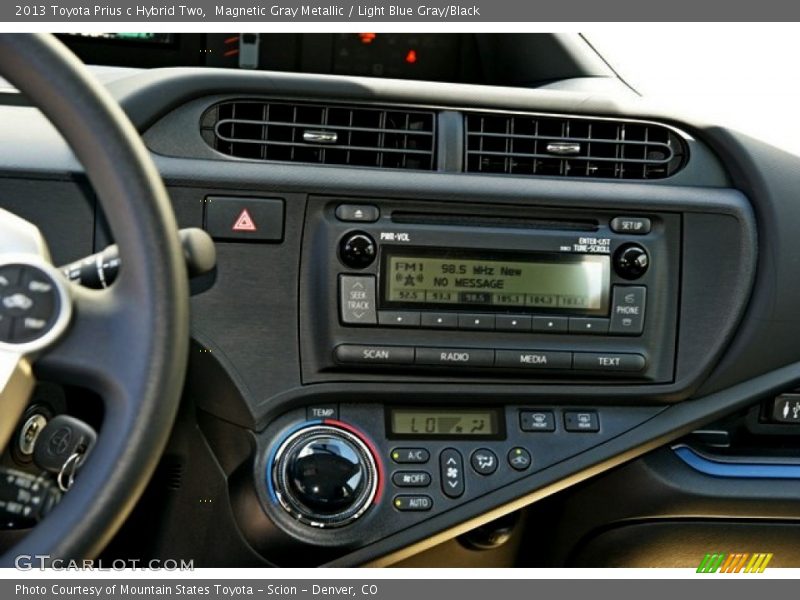 Magnetic Gray Metallic / Light Blue Gray/Black 2013 Toyota Prius c Hybrid Two