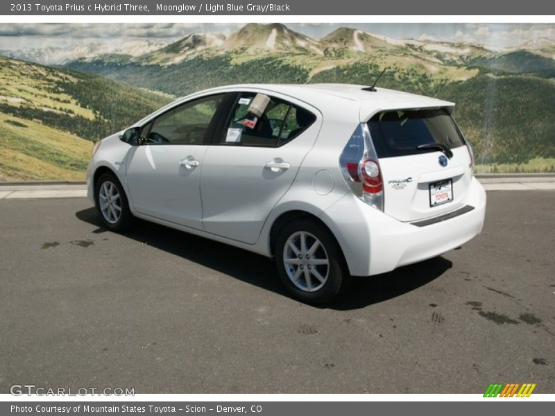 Moonglow / Light Blue Gray/Black 2013 Toyota Prius c Hybrid Three