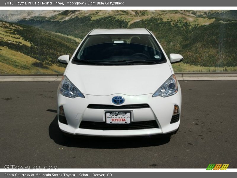 Moonglow / Light Blue Gray/Black 2013 Toyota Prius c Hybrid Three
