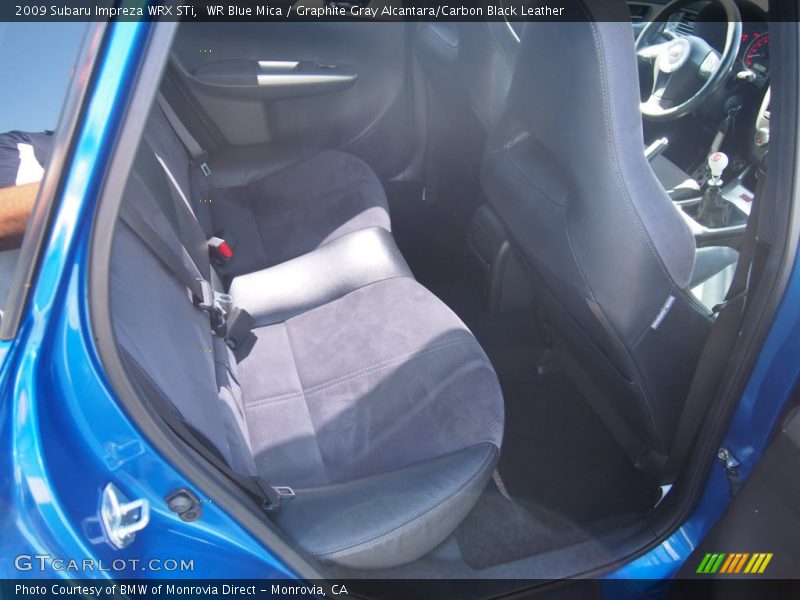 WR Blue Mica / Graphite Gray Alcantara/Carbon Black Leather 2009 Subaru Impreza WRX STi