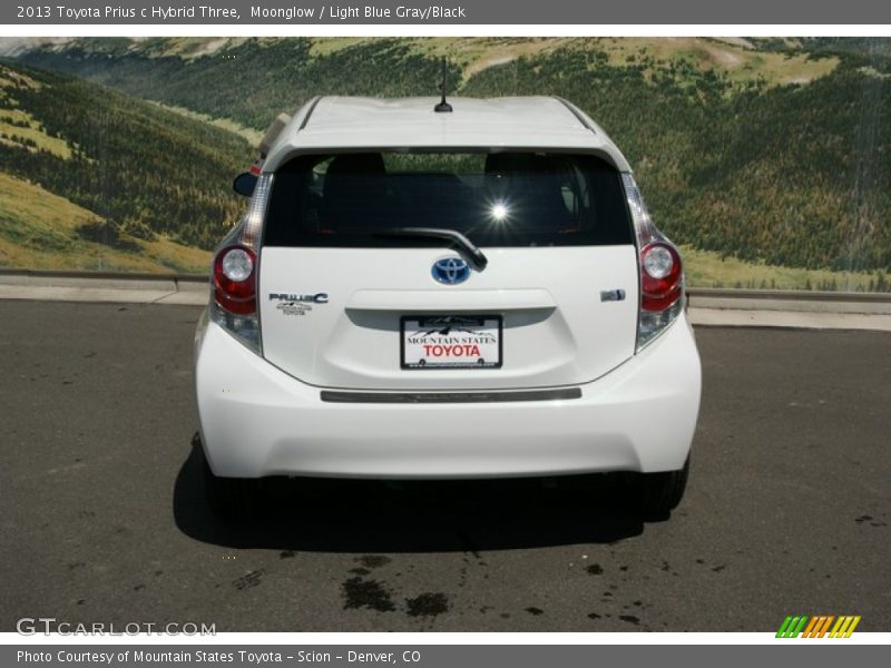 Moonglow / Light Blue Gray/Black 2013 Toyota Prius c Hybrid Three