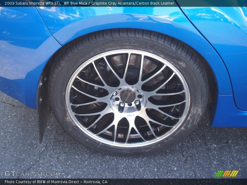 WR Blue Mica / Graphite Gray Alcantara/Carbon Black Leather 2009 Subaru Impreza WRX STi