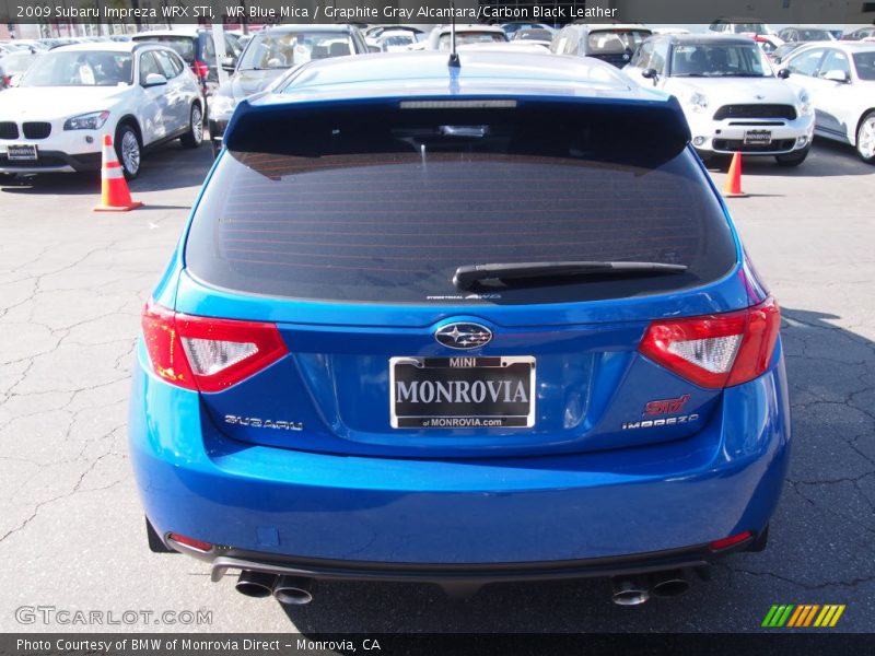 WR Blue Mica / Graphite Gray Alcantara/Carbon Black Leather 2009 Subaru Impreza WRX STi