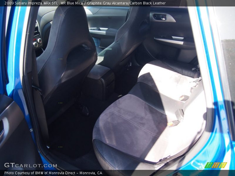 WR Blue Mica / Graphite Gray Alcantara/Carbon Black Leather 2009 Subaru Impreza WRX STi