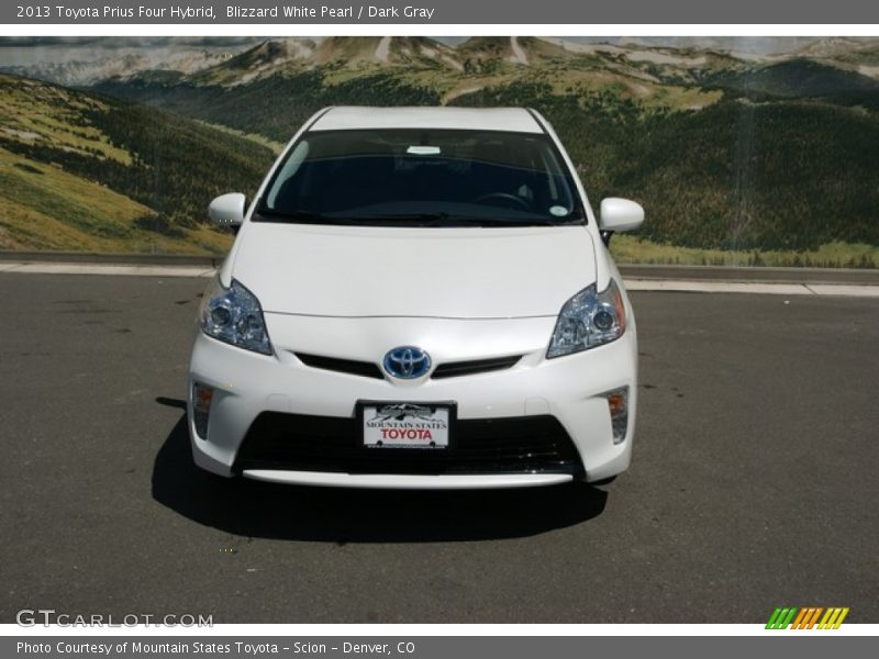 Blizzard White Pearl / Dark Gray 2013 Toyota Prius Four Hybrid
