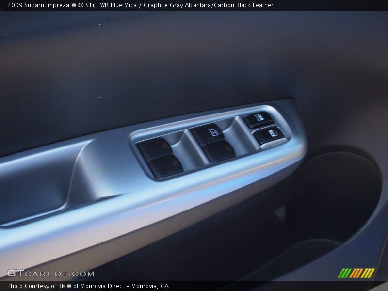 WR Blue Mica / Graphite Gray Alcantara/Carbon Black Leather 2009 Subaru Impreza WRX STi