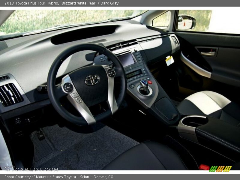 Blizzard White Pearl / Dark Gray 2013 Toyota Prius Four Hybrid