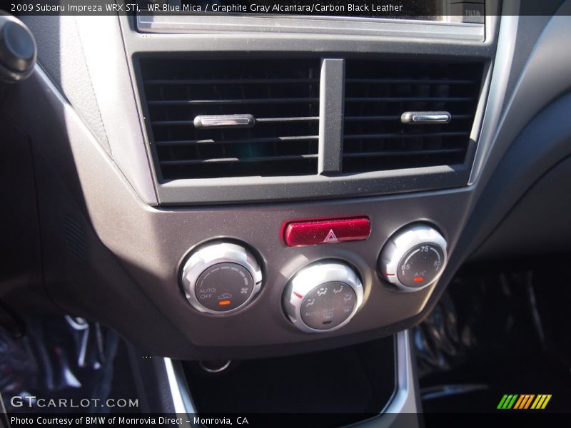 WR Blue Mica / Graphite Gray Alcantara/Carbon Black Leather 2009 Subaru Impreza WRX STi