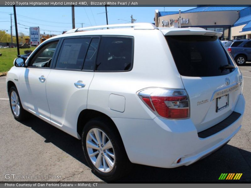Blizzard White Pearl / Ash 2010 Toyota Highlander Hybrid Limited 4WD
