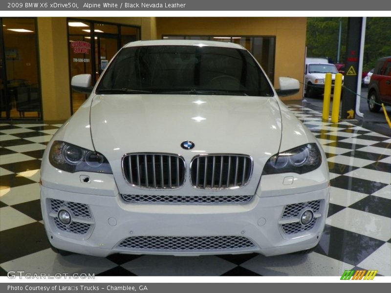 Alpine White / Black Nevada Leather 2009 BMW X6 xDrive50i